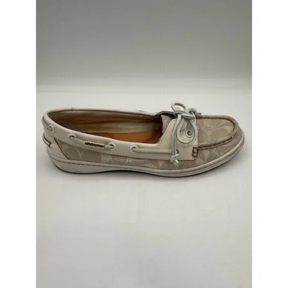 Coach Women's Richelle Parchment Colorway Boat Shoe Size 8.5 - Picture 3 of 6